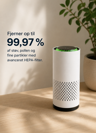 Trådløs Luftrenser med HEPA-filter – Støjsvag til 15 m²